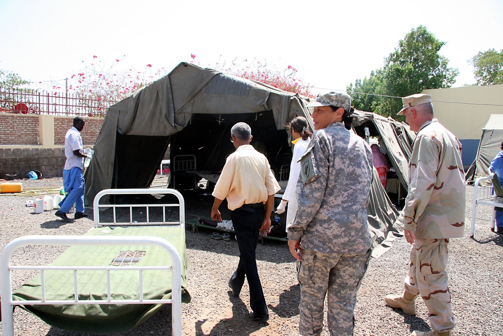 CJTF-HOA Civil Affairs Team Delivers 40 Cots to Help Fight Cholera Epidemic