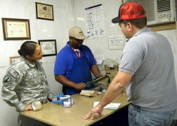 Forward Operating Base Falcon Postal supports the team