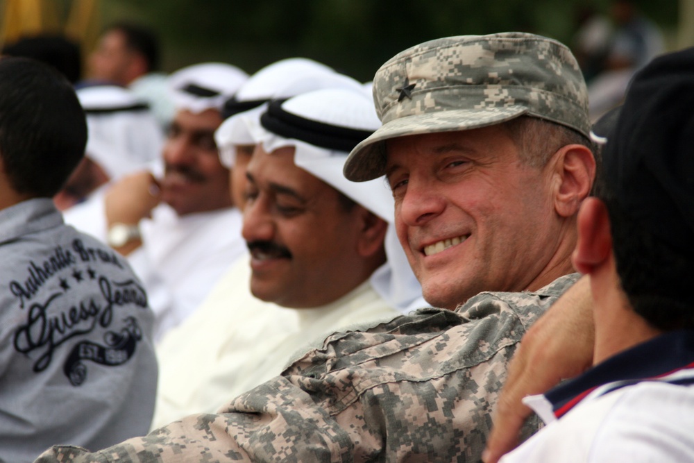 1st TSC soccer team visits Kuwait's reigning military champs in friendly match