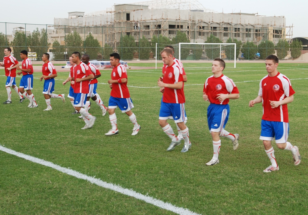 1st TSC Soccer Team Visits Kuwait's Reigning Military Champs in Friendly Match