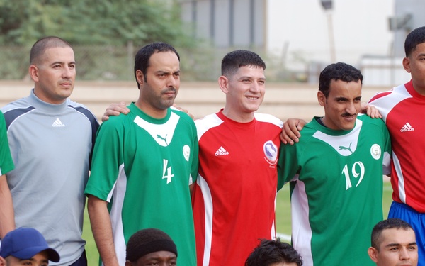 1st TSC Soccer Team Visits Kuwait's Reigning Military Champs in Friendly Match