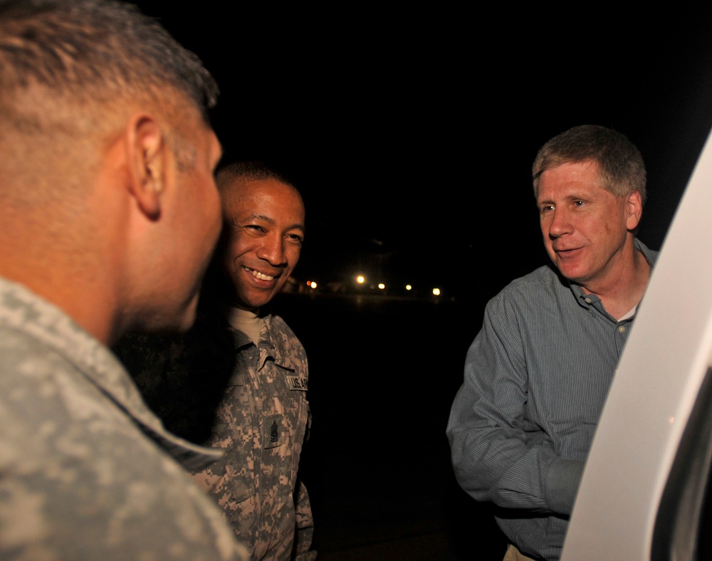 Congressmen Visit Service Member at BAF