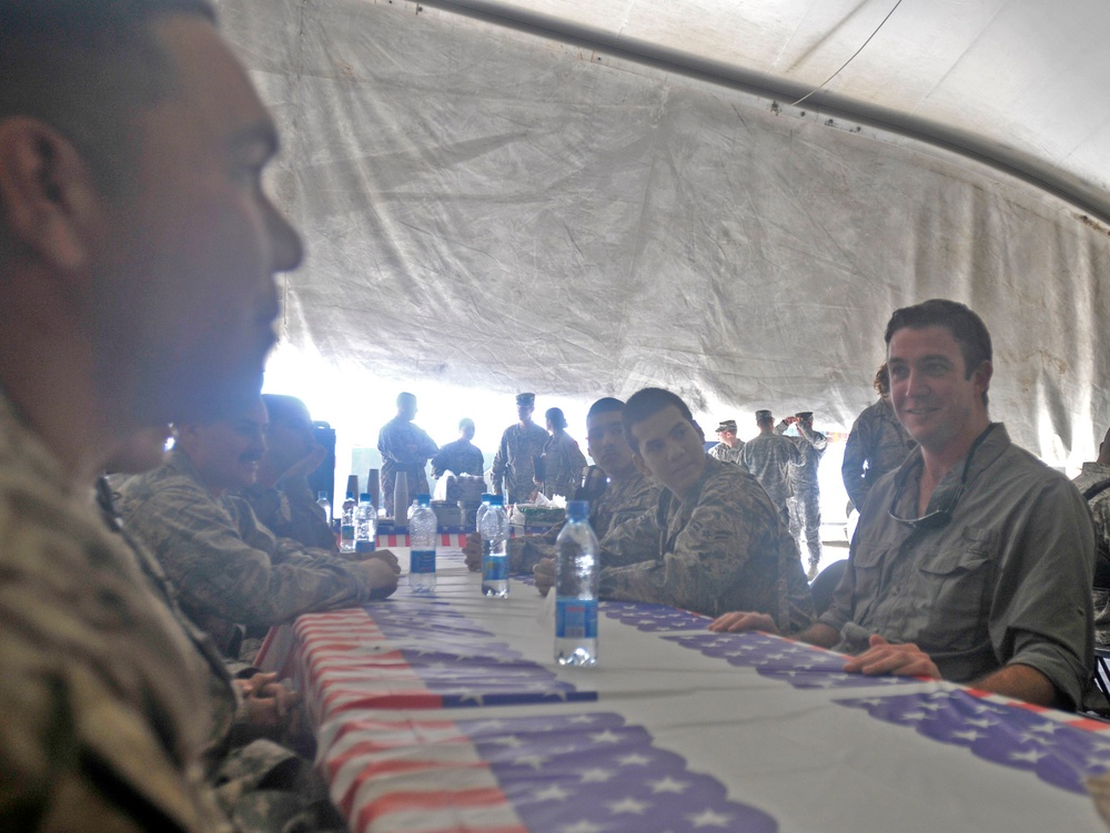 Congressmen Visit Service Member at BAF