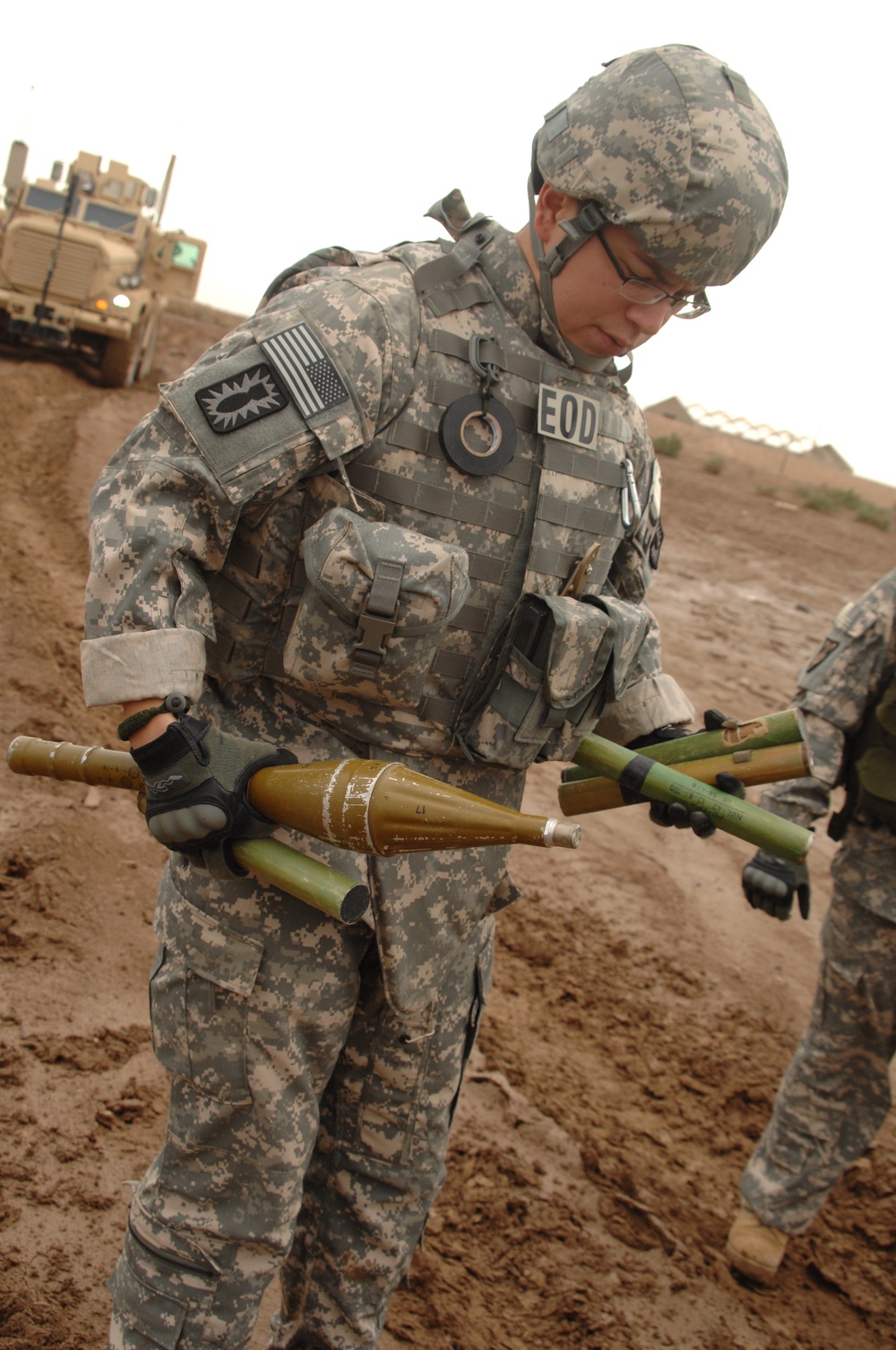 EOD soldiers prepare to blow weapons cache