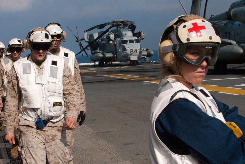 USS Nassau action