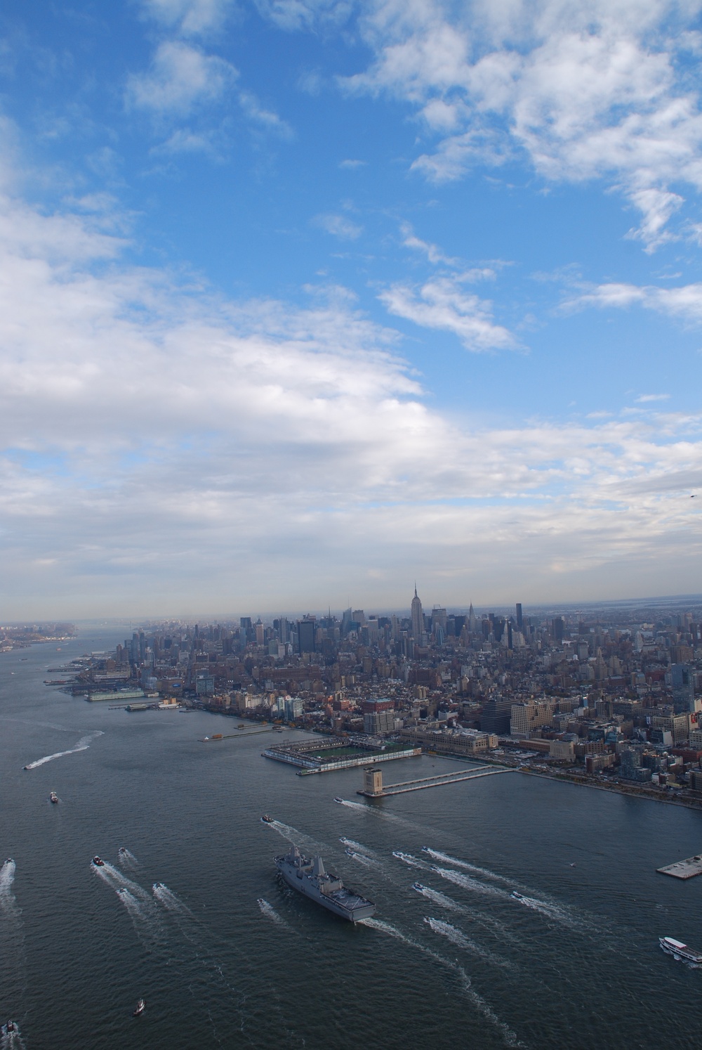 Pre-Commissioning Unit New York transits New York Harbor