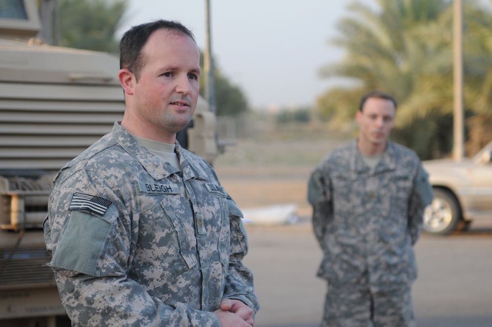 Iraqi Soldiers Attend Soldiers Promotion