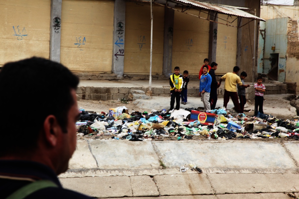 U.S. Soldiers Inspect New Marketplace