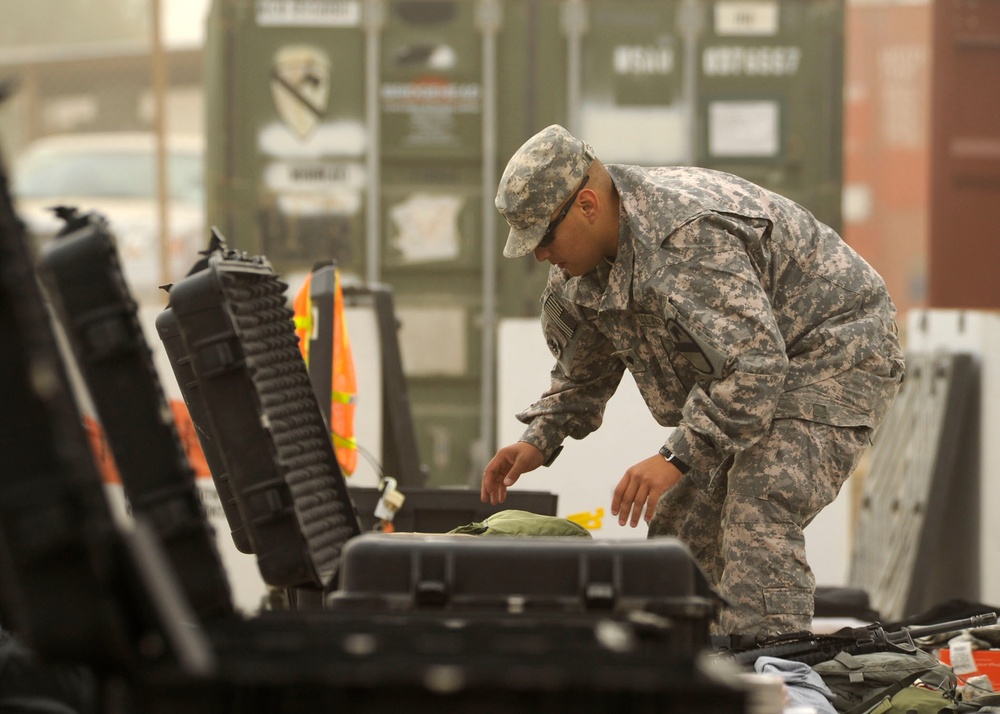 Soldiers prepare to head home