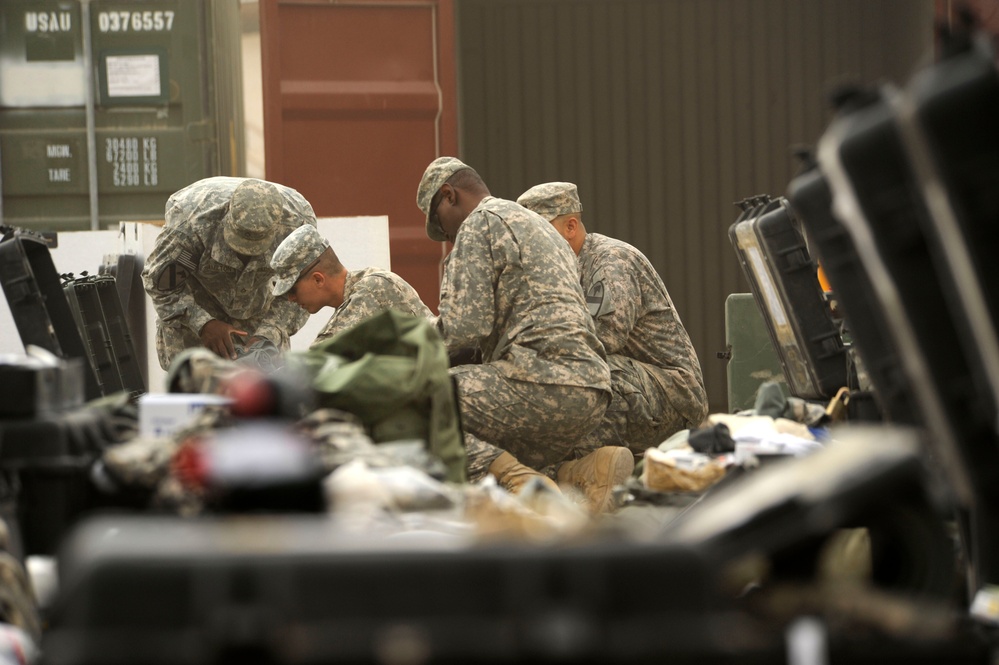 Soldiers prepare to head home