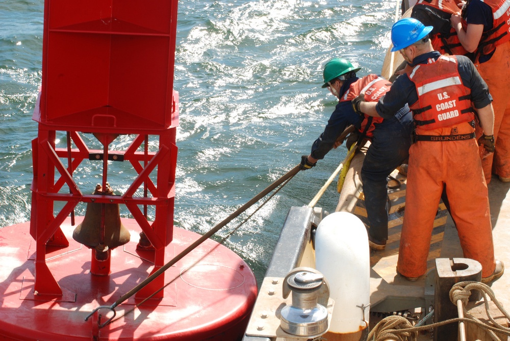 Coast Guard Cutter Fir Conducts Maintenance on Buoys