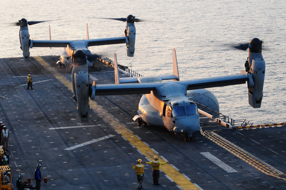 22nd MEU supports OEF with Osprey transfer