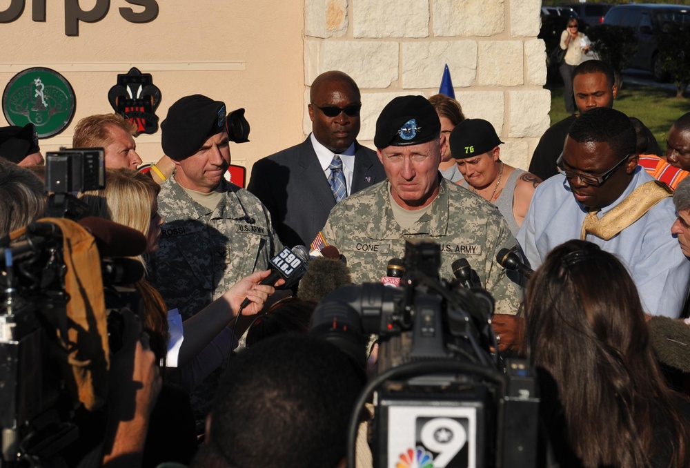 Fort Hood Commanding General Speaks to Media Regarding Nov. 6 Shooting Spree