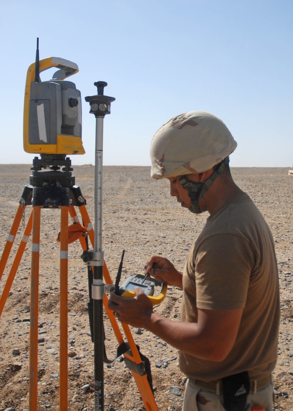 NMCB 74 Surveys Expansion Area at Camp Leatherneck