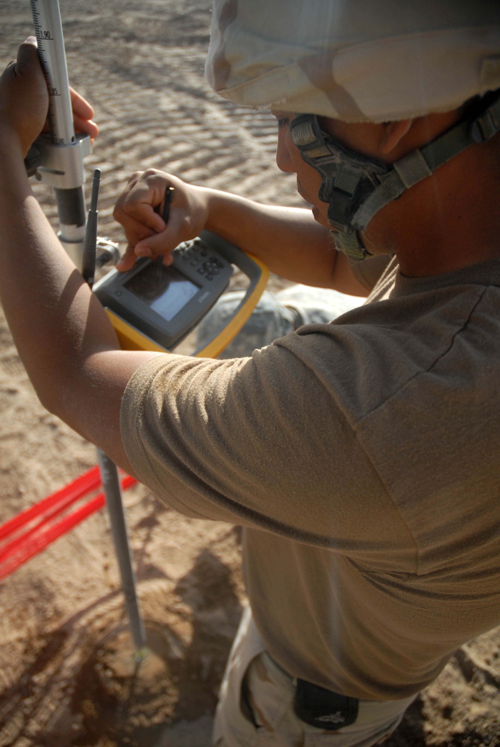 NMCB 74 Surveys Expansion Area at Camp Leatherneck