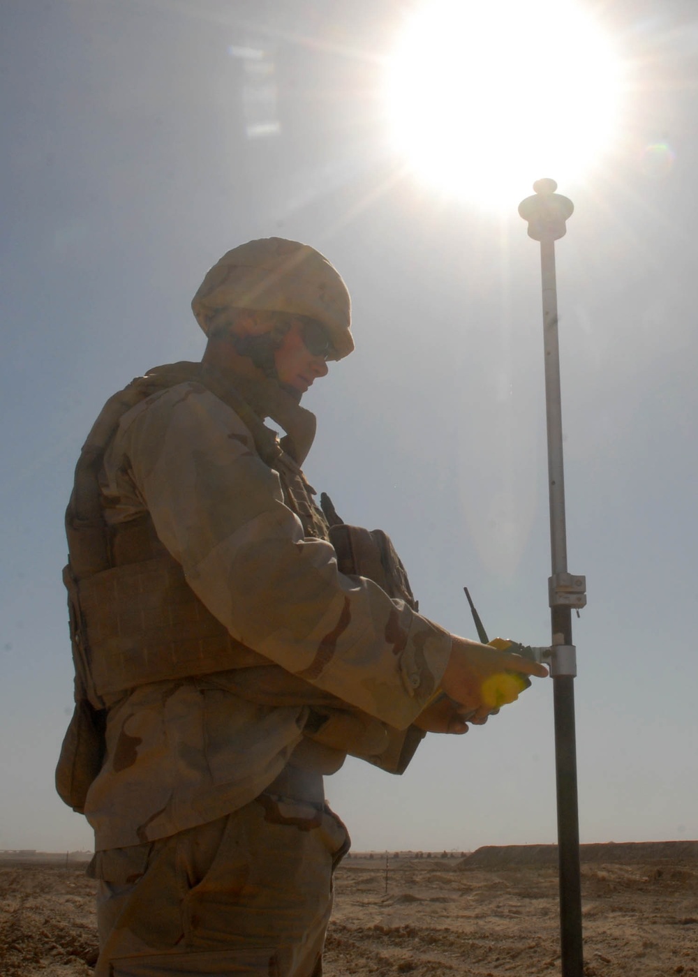 NMCB 74 Surveys Expansion Area at Camp Leatherneck