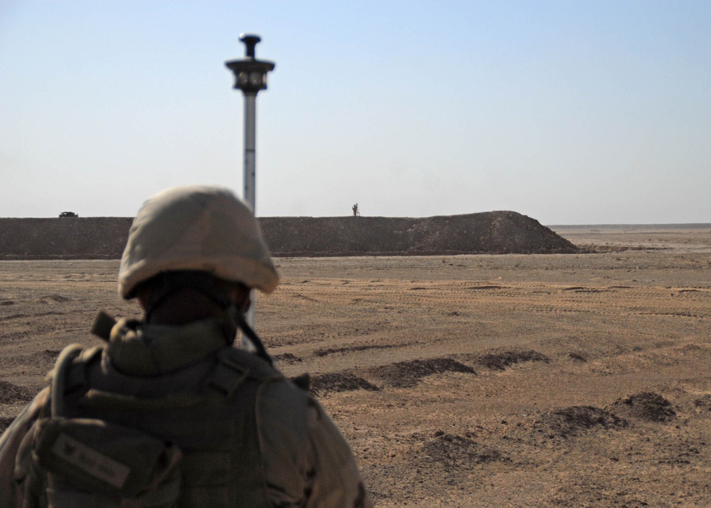 NMCB 74 Surveys Expansion Area at Camp Leatherneck