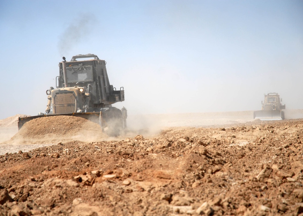 NMCB 74 Alfa Company Prepares Land at Camp Leatherneck Expansion