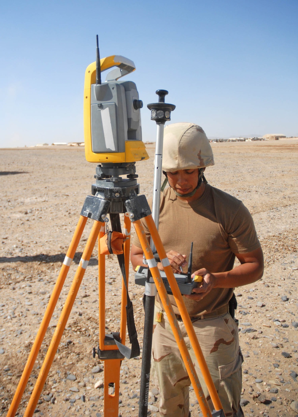 NMCB 74 Surveys Expansion Area at Camp Leatherneck