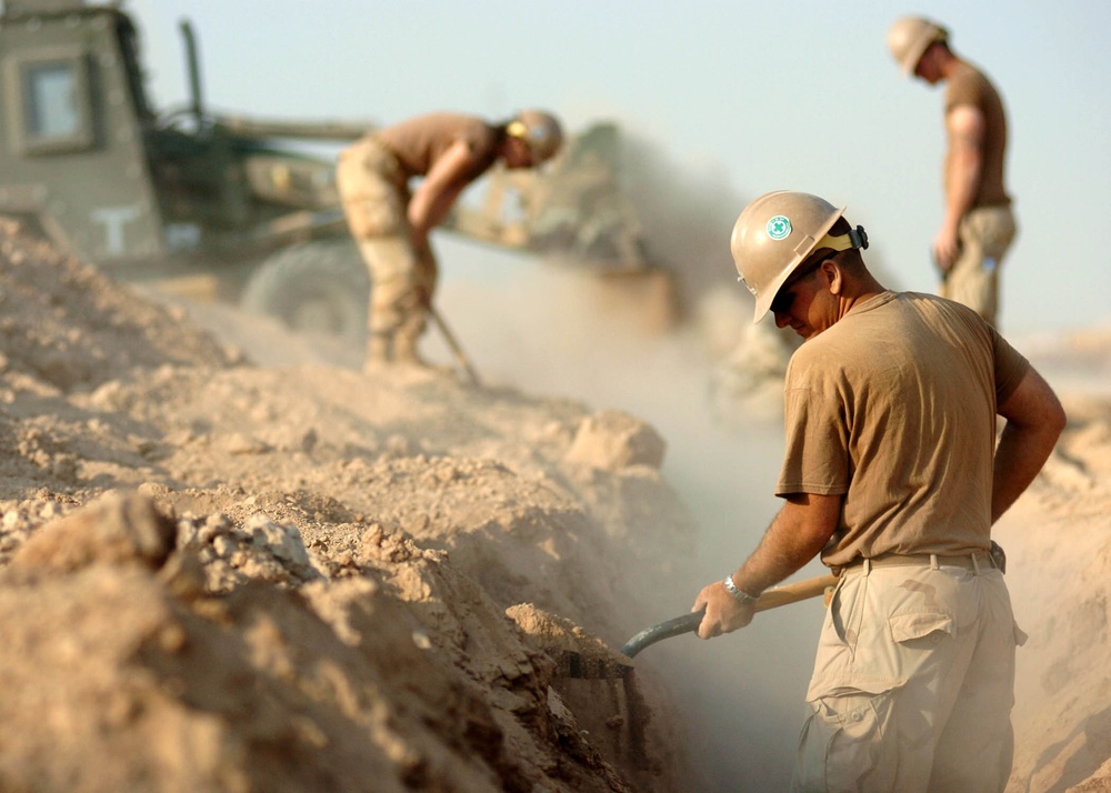 NMCB 74 Installs Fiber at Camp Leatherneck Expansion