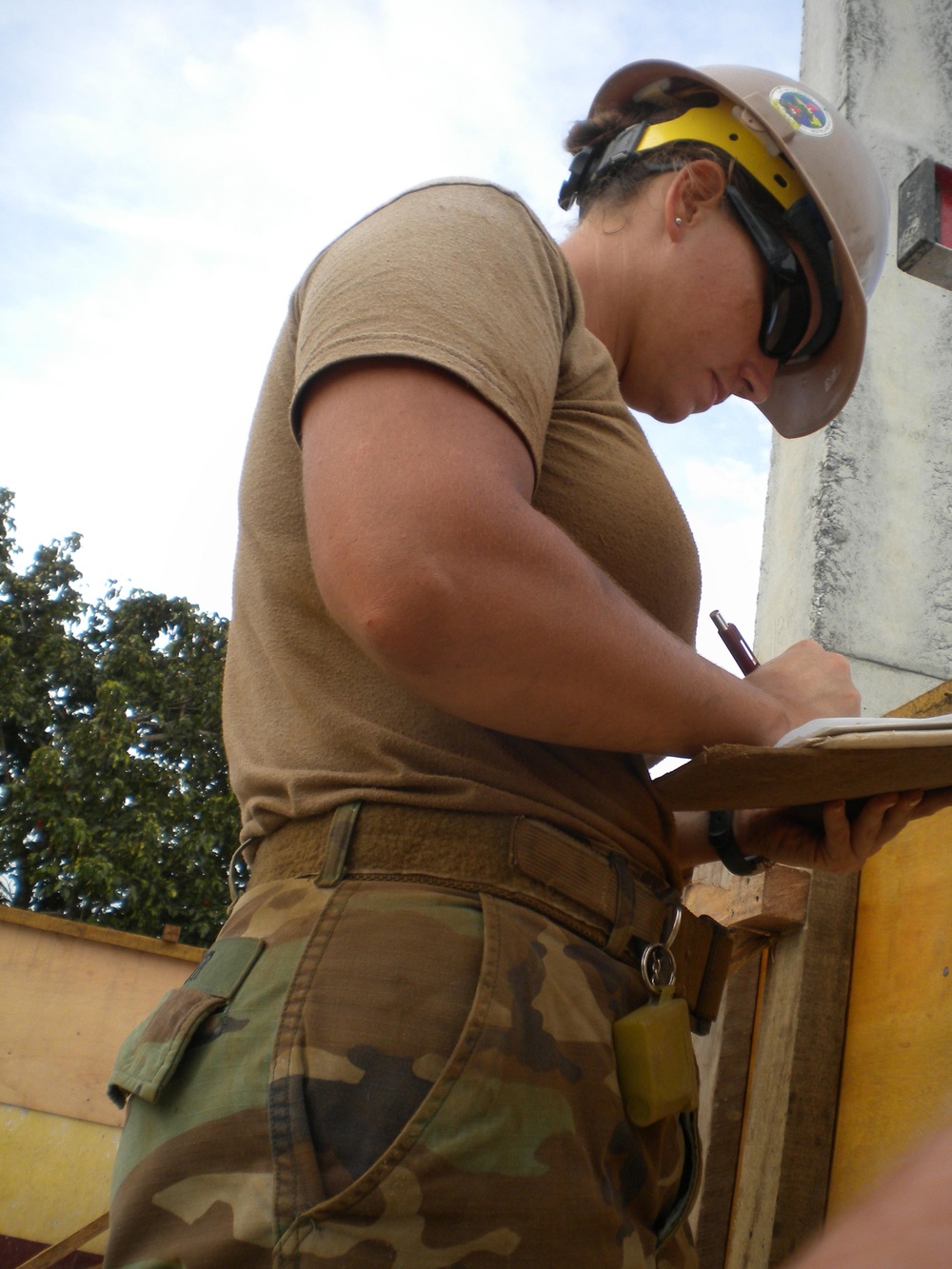 U.S. Navy Seabees, Local Residents Build School Together