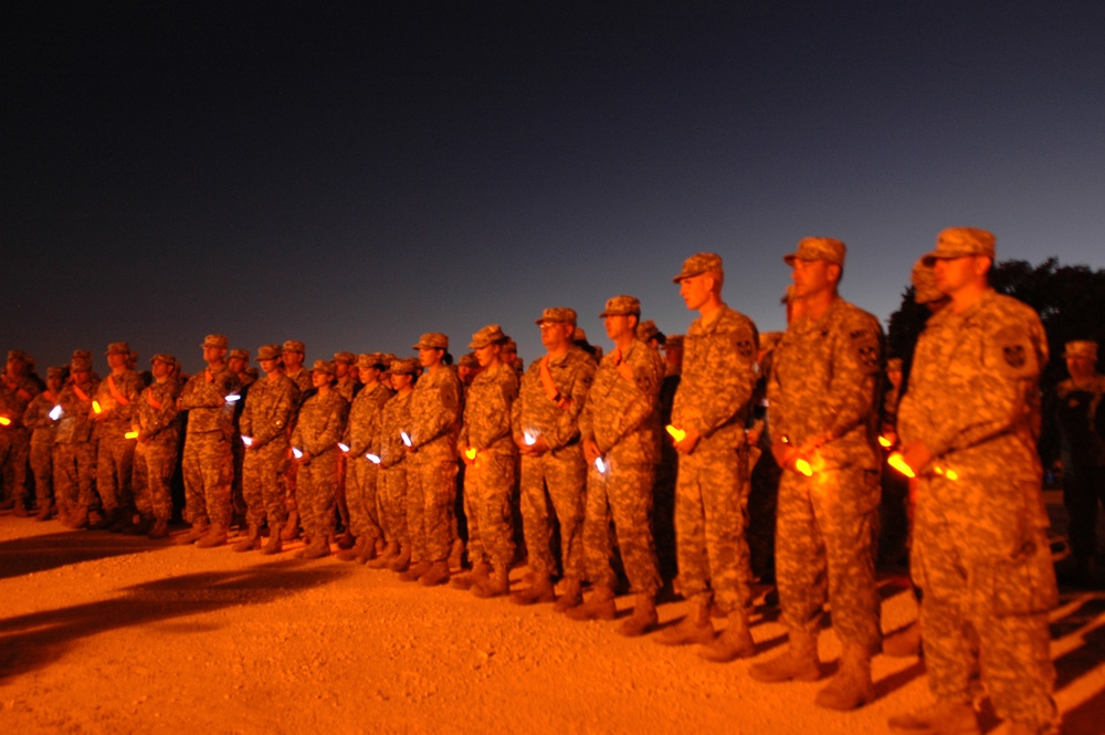 Soldiers, Families Gather for Twilight Vigil