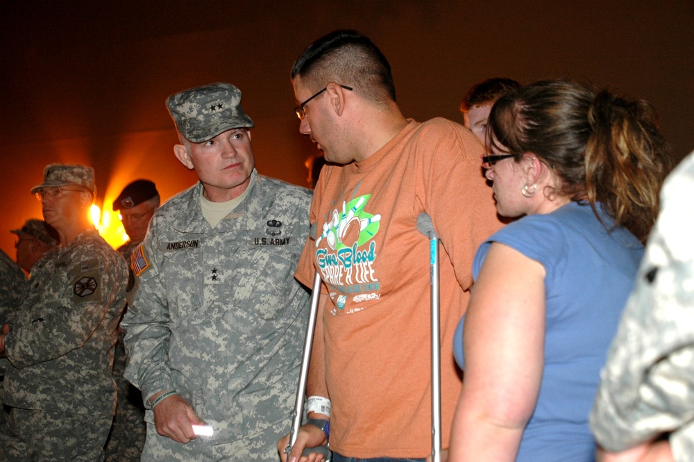 Soldiers, Families Gather for Twilight Vigil