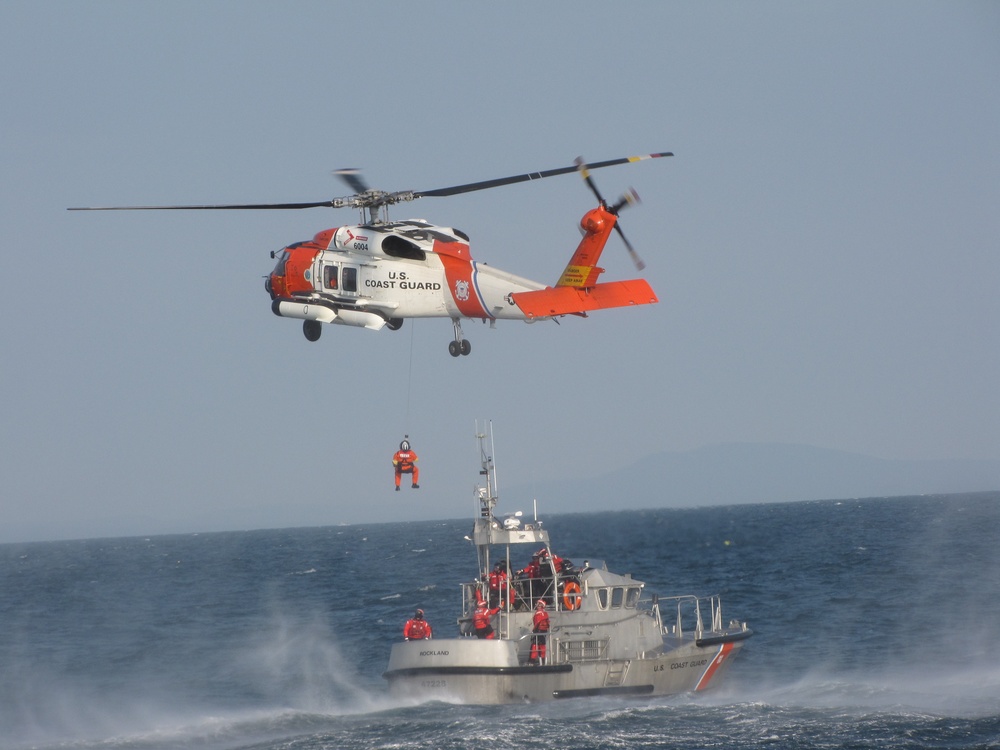 Coast Guard Conducts Airlift in Matinicus, Maine