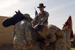Cavalry Soldiers receive their combat spurs