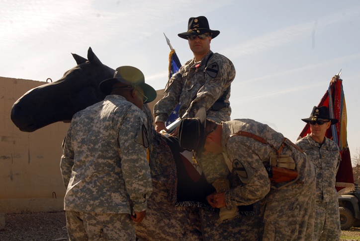 Cavalry Soldiers receive their combat spurs