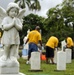 More than 40 Sailors assigned to the guided-missile destroyer USS Chafee and various commands clean the Navy Veterans Cemetery in Honolulu in preparation for Veterans Day, Nov. 11.