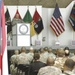 Retired Army Command Sgt. Major David Henderson, now the safety director for the 82nd Airborne Division, speaks during a Veterans Day Ceremony Nov. 11. Henderson served the majority of his Army career at Fort Bragg as a paratrooper and retired as a brigad