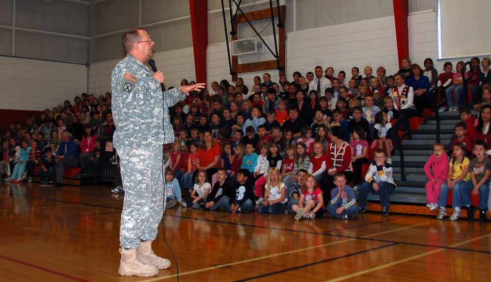 Camp Atterbury Soldier observes Veterans Day at local events