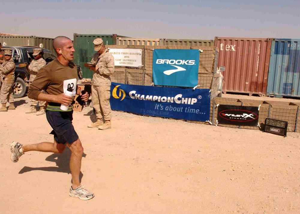 NMCB 74 Seabees Participate in Marine Corps Marathon in Afghanistan