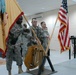 Lake Village, Ark., native, Staff Sgt. DeForest Robinson (left), and Rushville, Ind., native, Spc. Clint Hornaday (right), both assigned to 115th Brigade Support Battalion, 1st Brigade Combat Team, 1st Cavalry Division, place the battalion colors and the