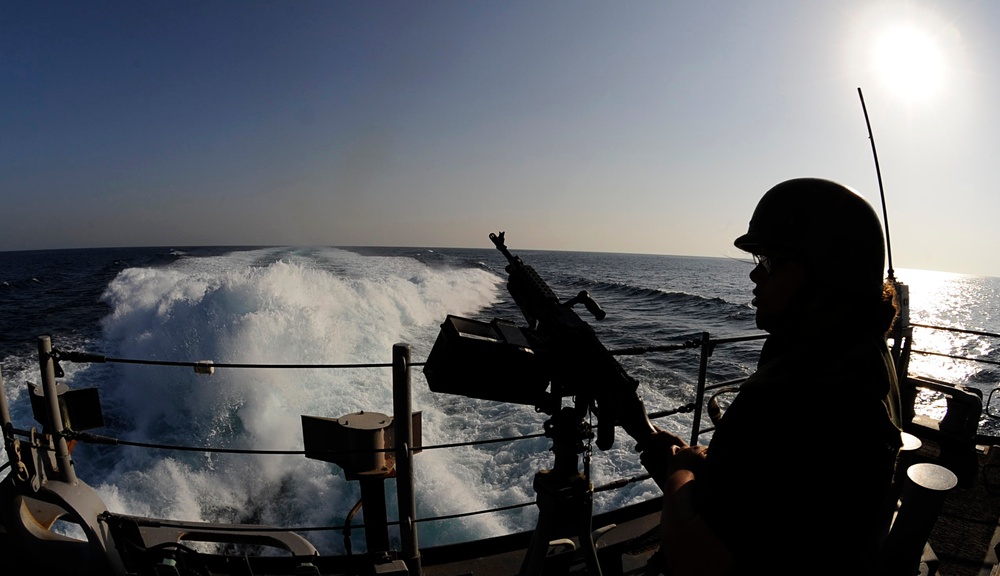 USS Chosin operates in the Gulf of Aden