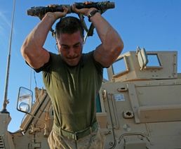 Marine Finds Innovative Ways to Exercise in Combat Zone