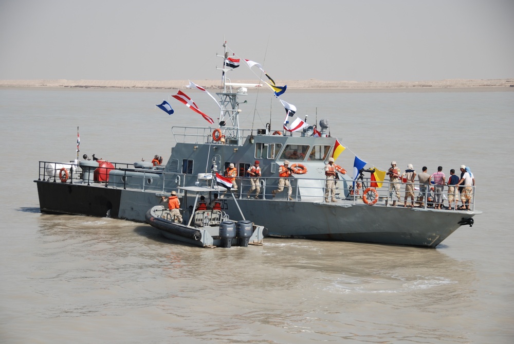 Iraq Navy Celebrates the Arrival of the Patrol Ship Nasir