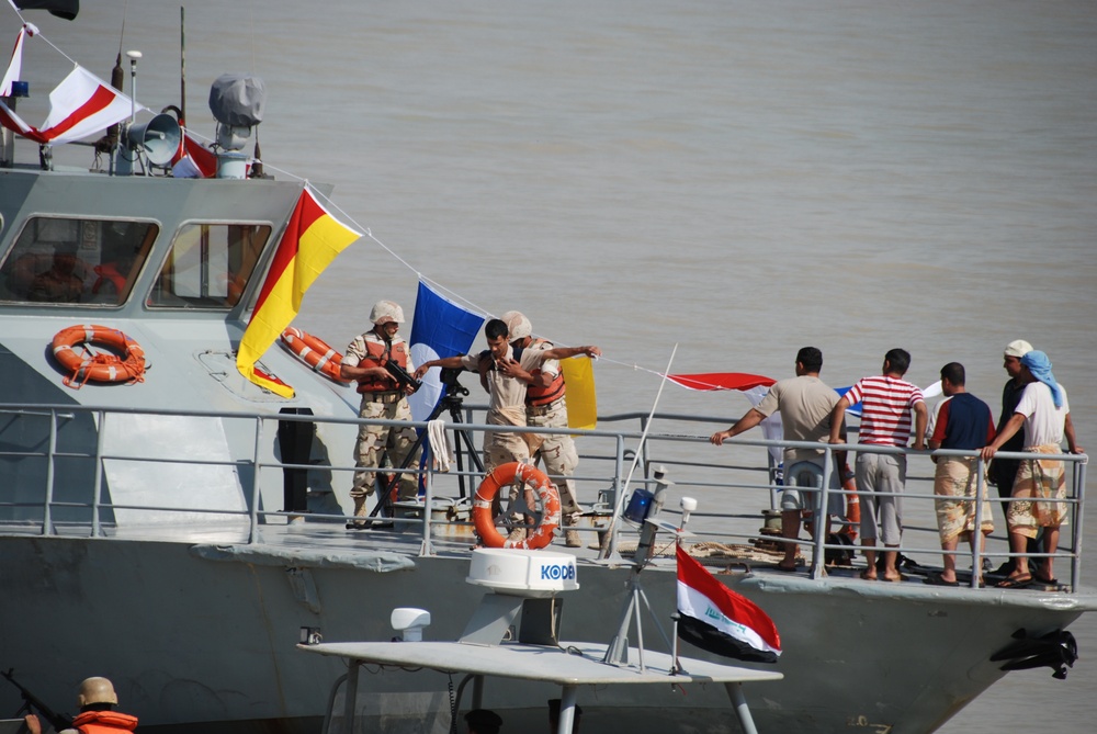 Iraq Navy Celebrates the Arrival of the Patrol Ship Nasir