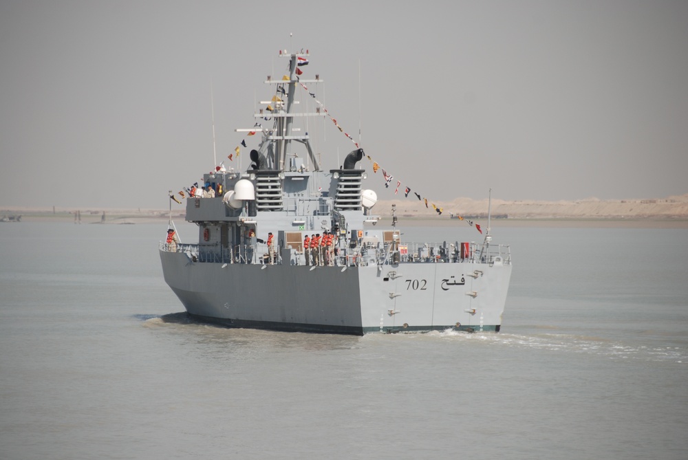 Iraq Navy Celebrates the Arrival of the Patrol Ship Nasir