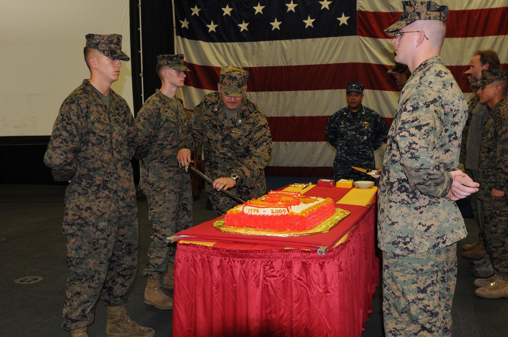 Marines Celebrate 234th Birthday at Sea