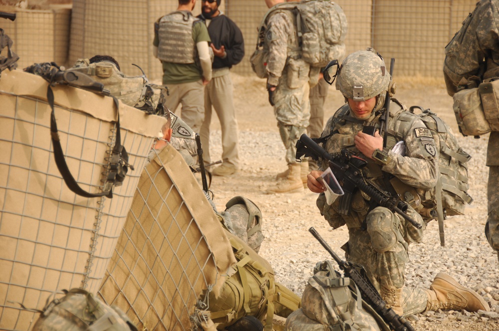 Construction of new combat outpost Sabari in Afghanistan