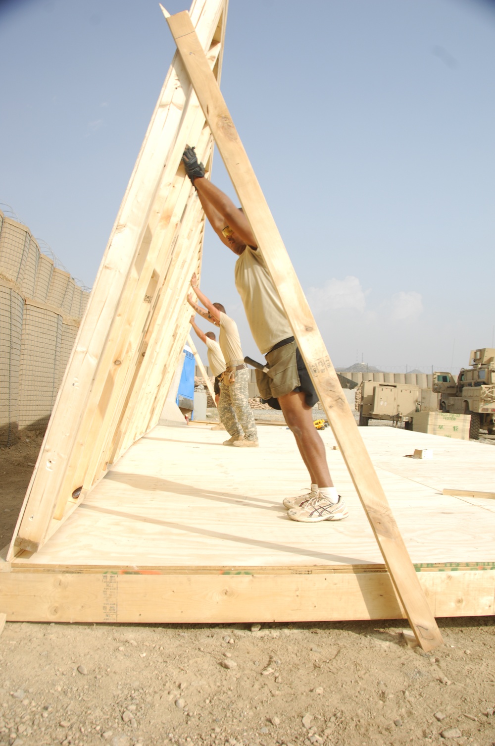 Construction of new combat outpost Sabari in Afghanistan