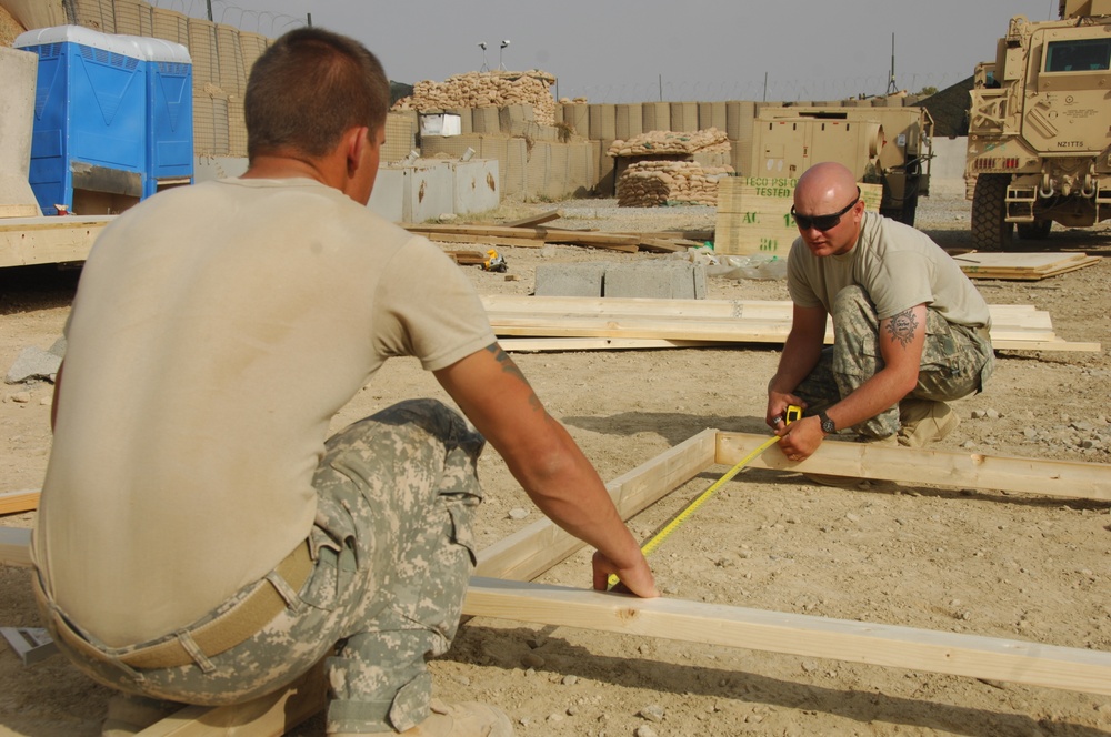 Construction of new combat outpost Sabari in Afghanistan