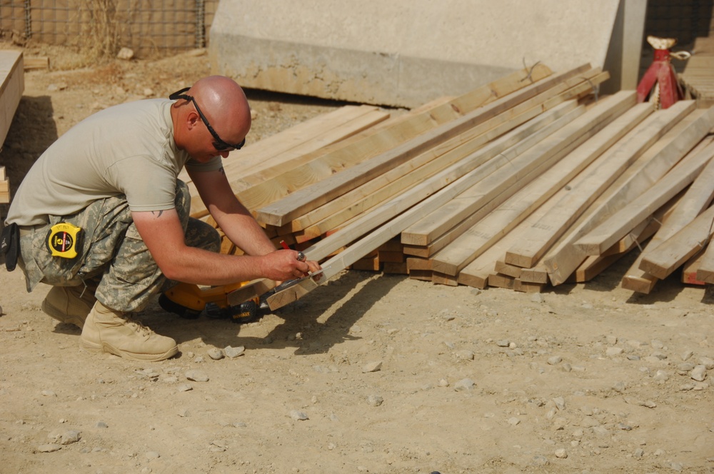 Construction of new combat outpost Sabari in Afghanistan