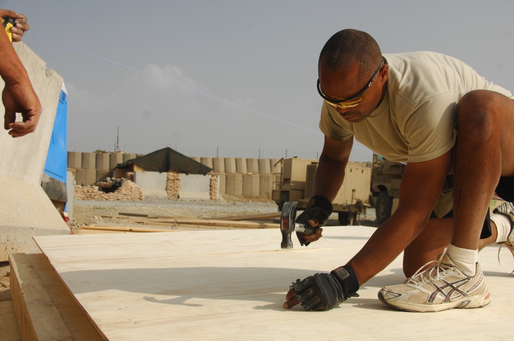 Construction of new combat outpost Sabari in Afghanistan