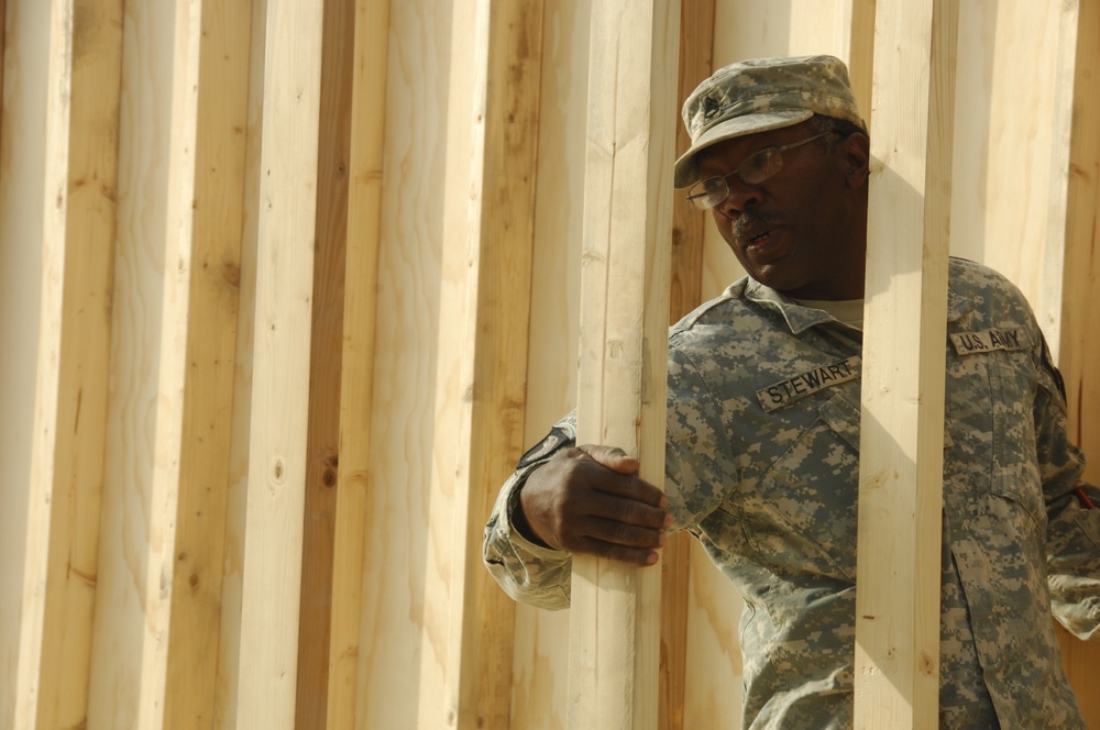 166th Engineering Company taking care of new building projects for Combat Outpost Sabari