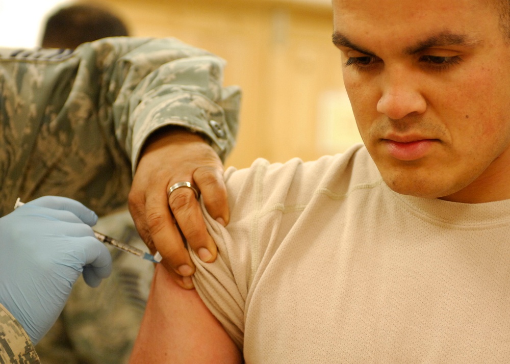 Airmen in Afghanistan Stay Up-to-date on Vaccines