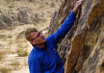 Trooper Seeks Thrills on Cliff Face