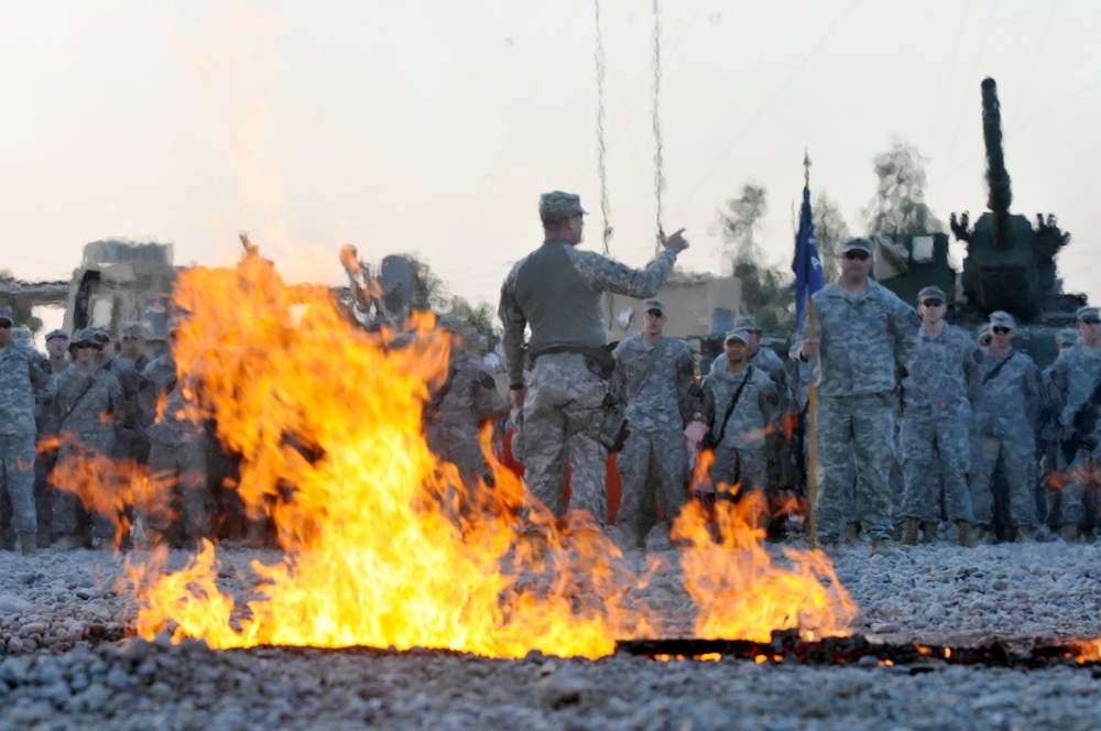 'Burn Notice' stars visit and Combat Patch ceremony